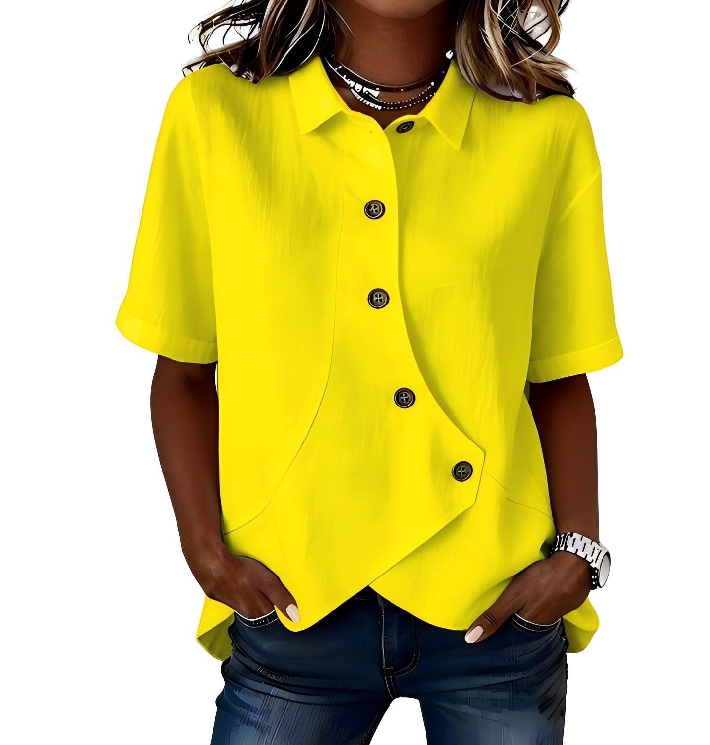 Linen Blend Shirt for Women