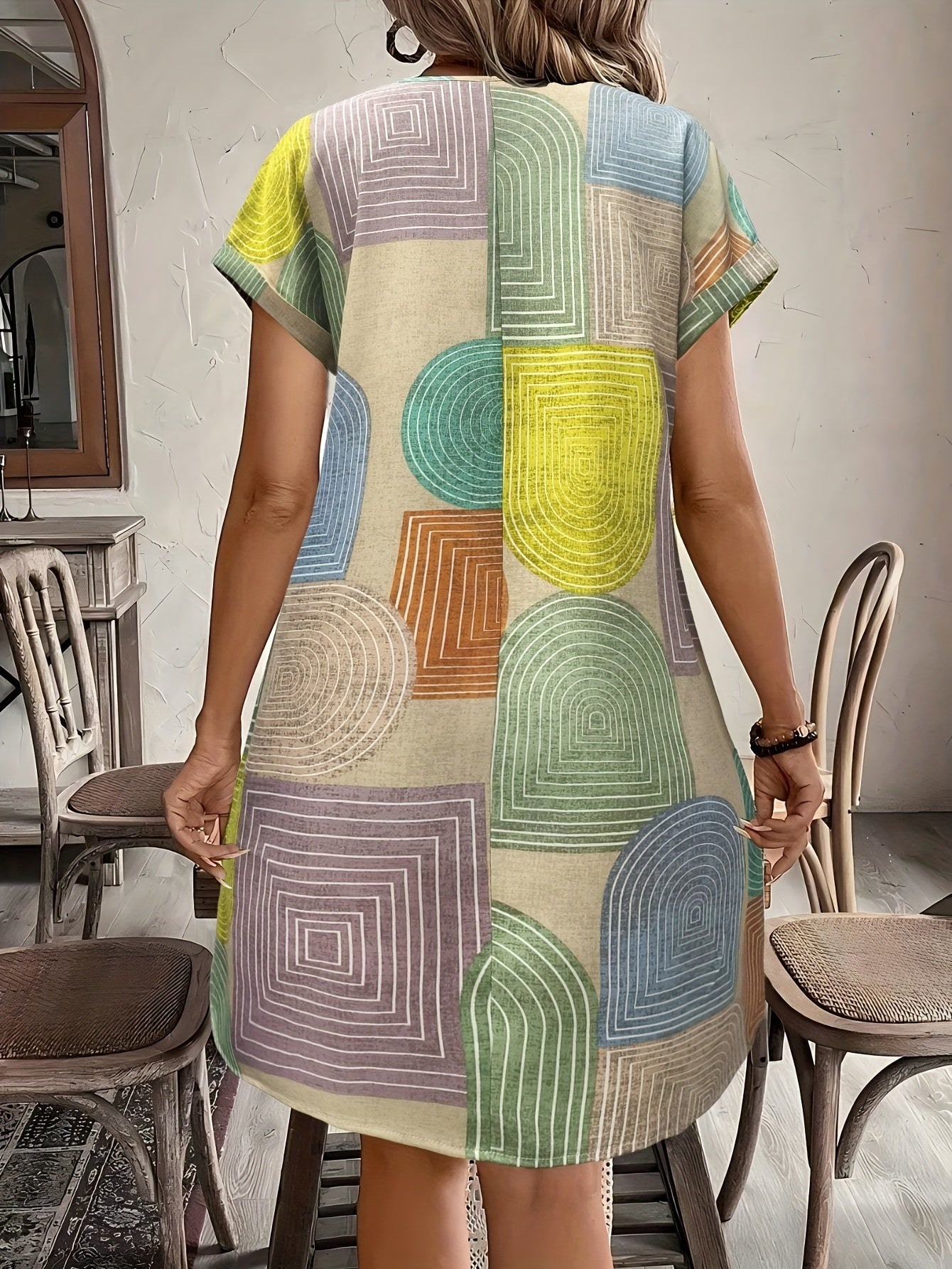 Solenne™ | Boho Geometric Summer Dress