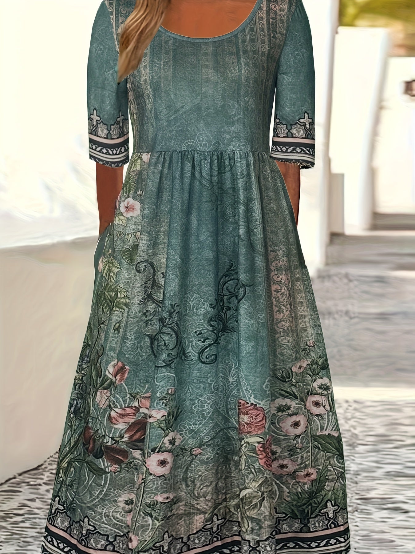Elarisse™ | Bohemian Floral Pocket Maxi