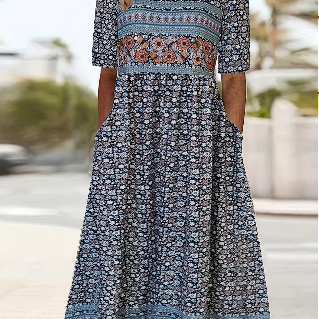 Elarisse™ | Bohemian Floral Pocket Maxi