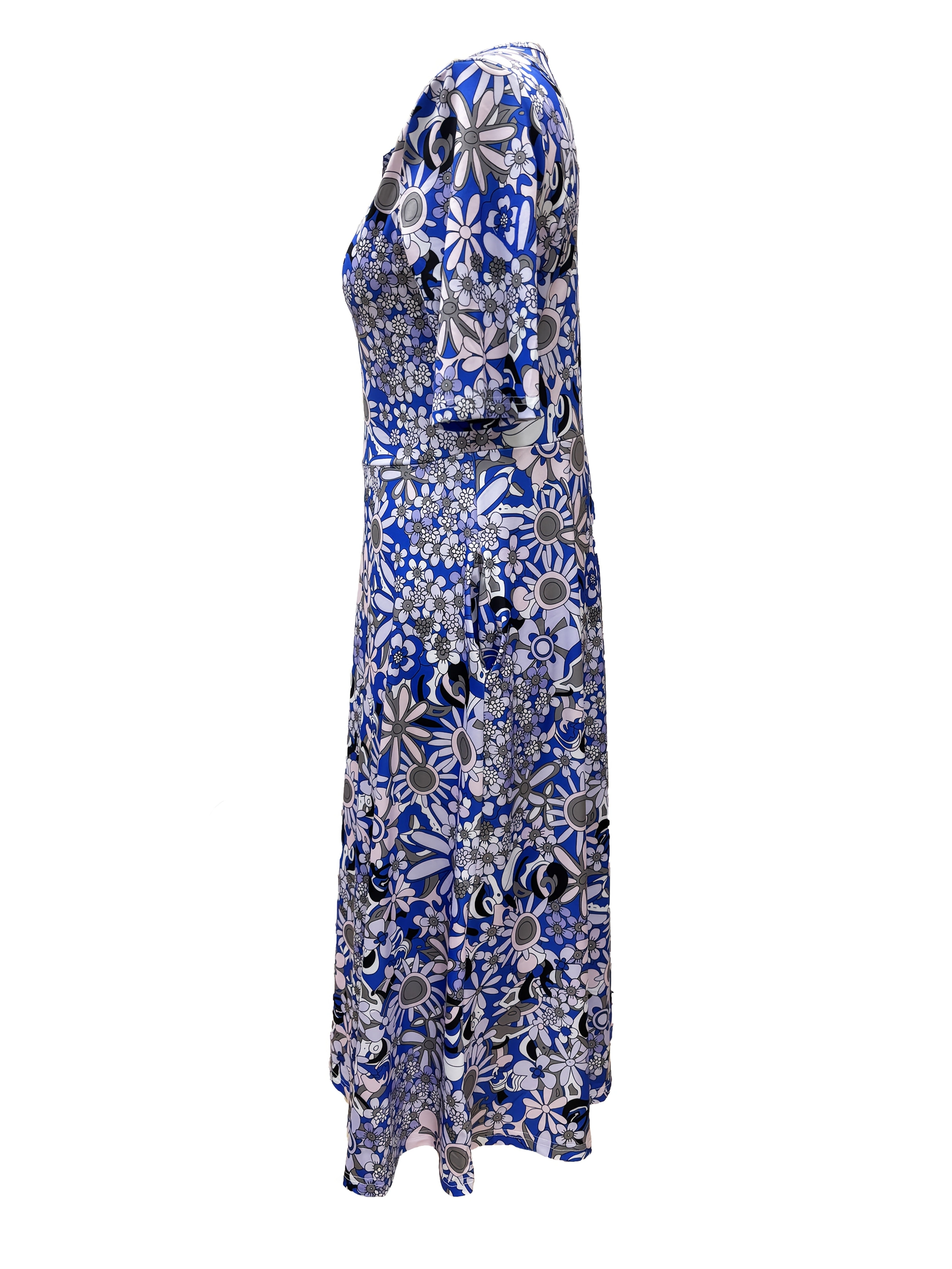Rosavelle™ | Vintage Floral Pocket Maxi Dress