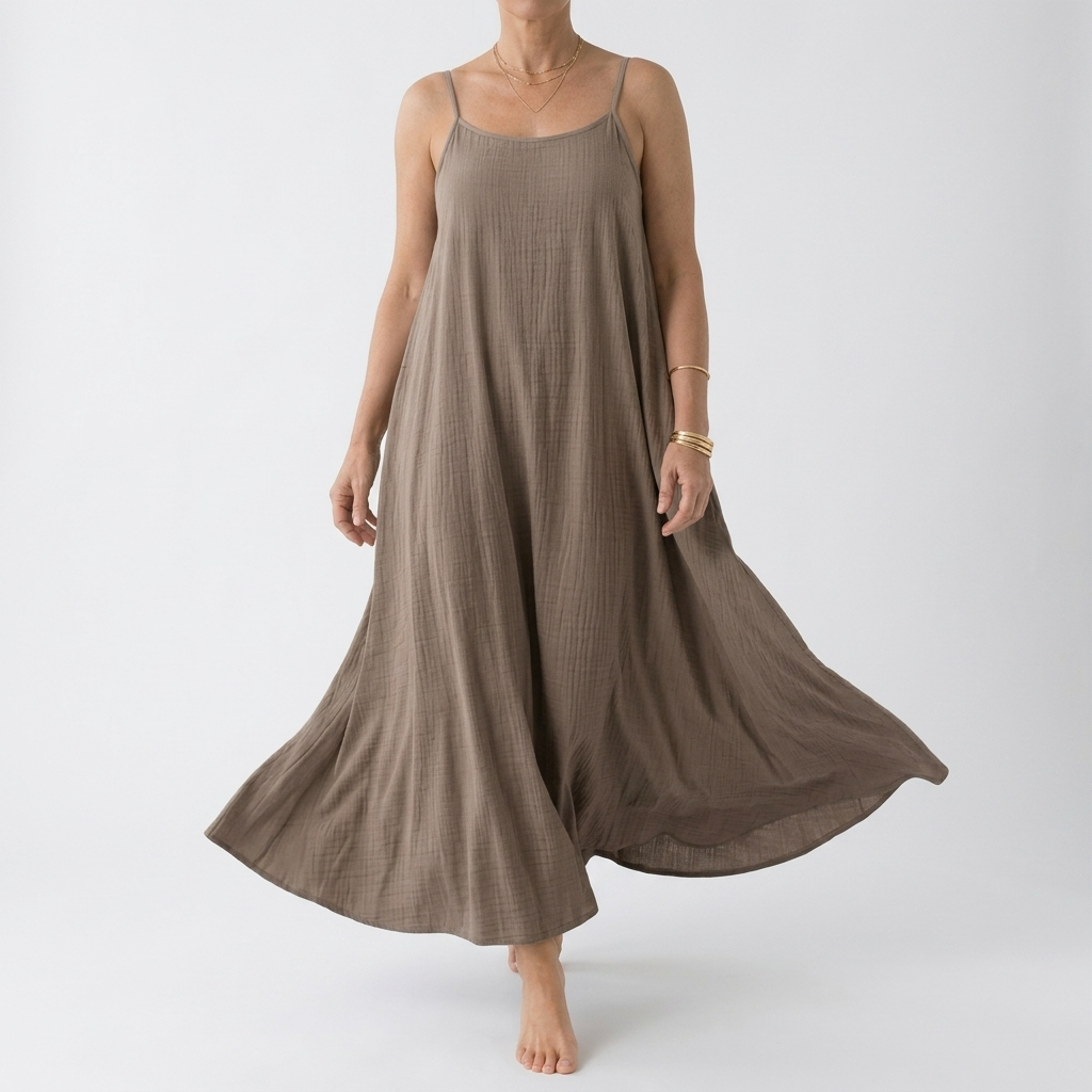 Dorsale™ | Lace-Up Strap Backless Maxi Dress