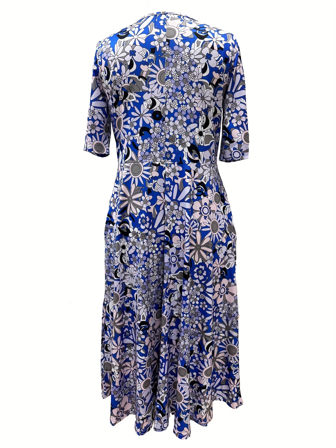 Rosavelle™ | Vintage Floral Pocket Maxi Dress