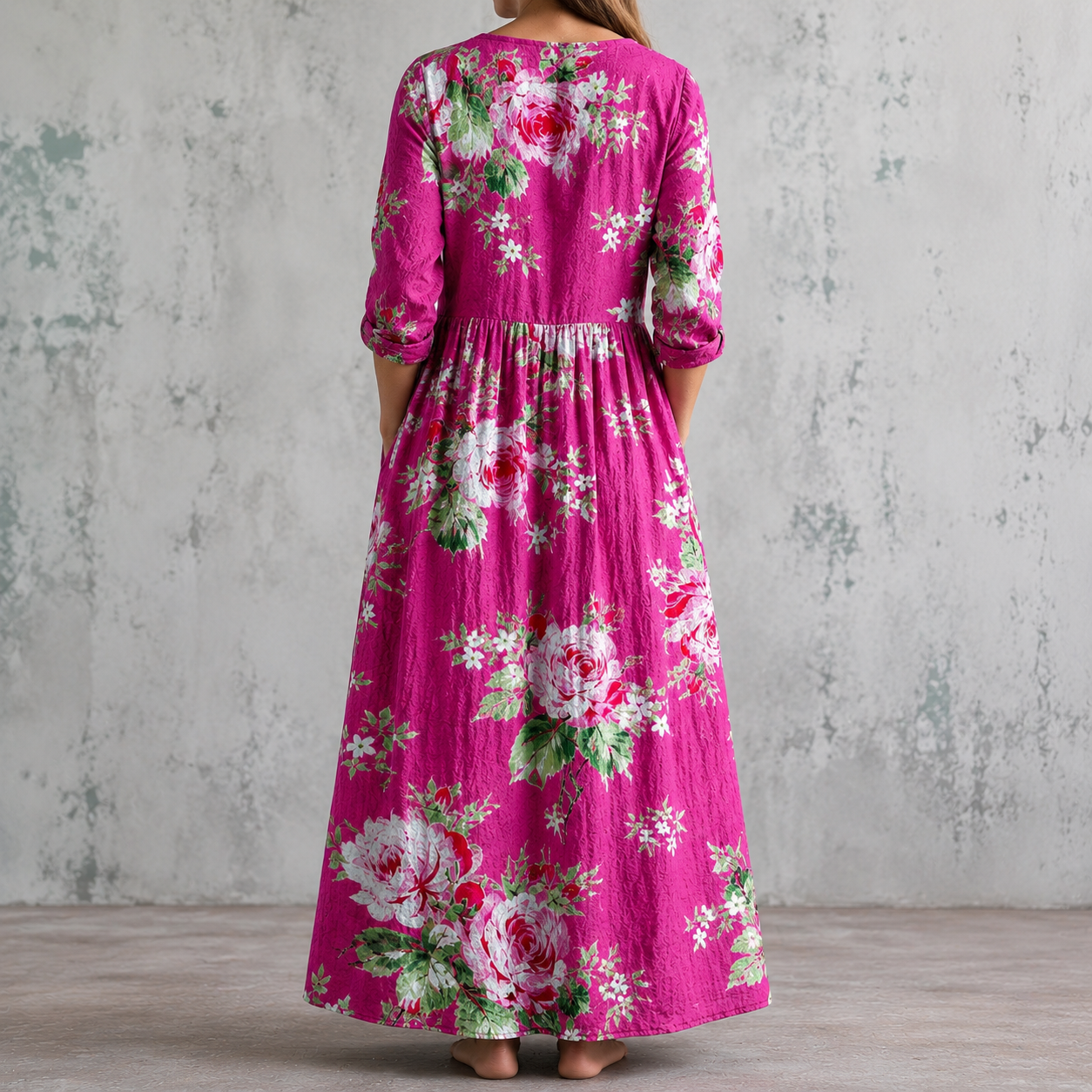 FIONA™ | FLORAL LINEN SUMMER DRESS