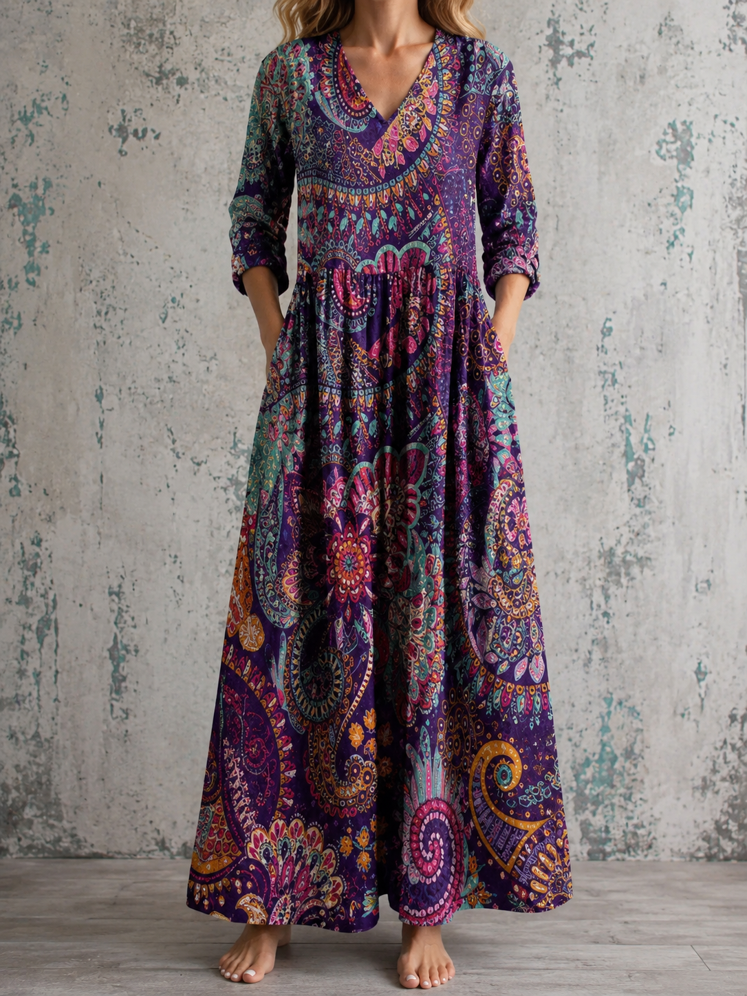 MANDY™ | FLORAL LINEN SUMMER DRESS